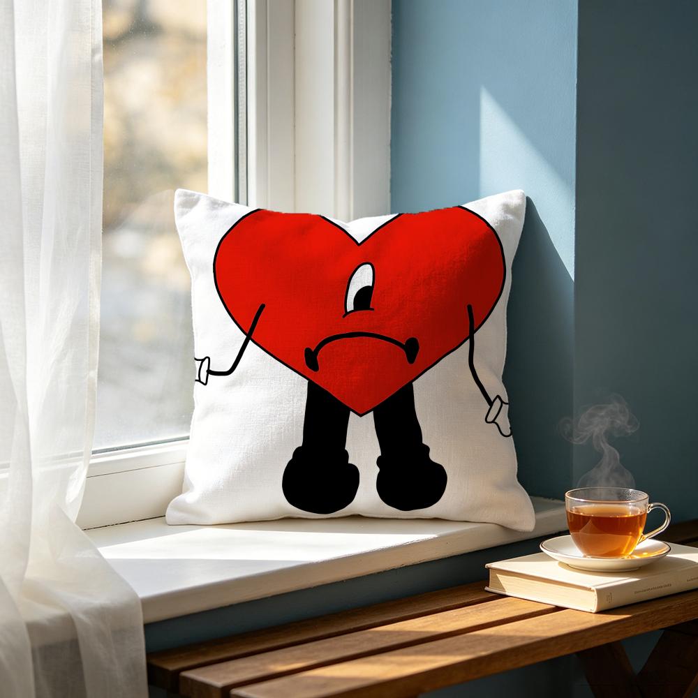 Rapper BBad Bunnyed Cushion Cover Cushion Cover Set Pcs x x x Pillowcase Decorative Sofa Home Decor