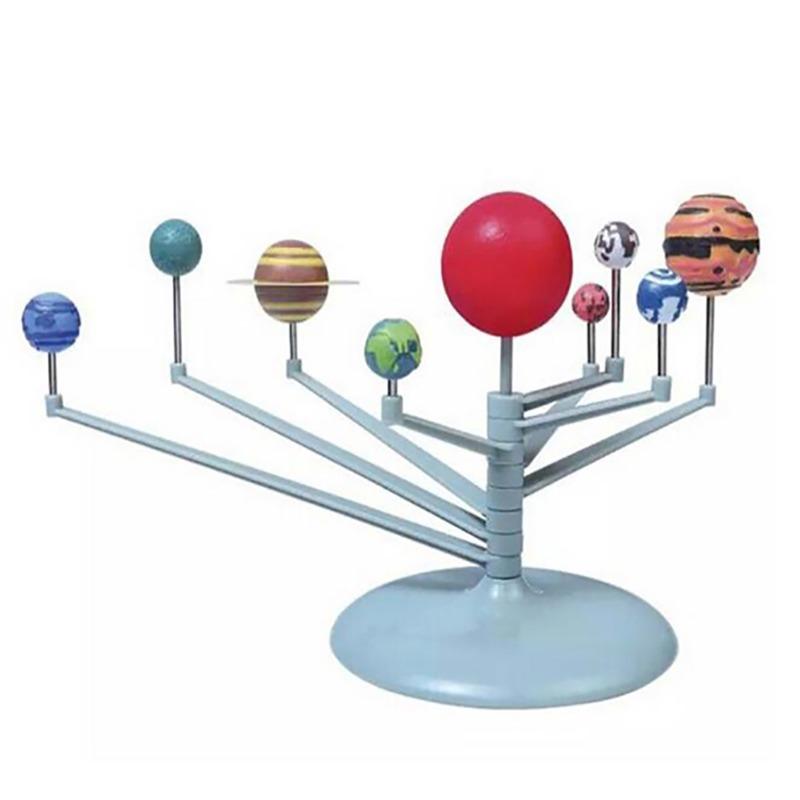 Child Science And Technology Learning Solar System Planet Teaching Assembly Coloring Educational Toy DIY Solar System Model