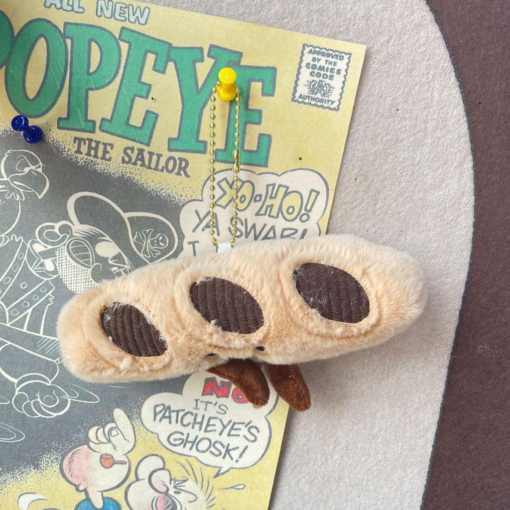 Roztomilý Kreslený Hamburger a Hranolky Plyšový Batoh Přívěsek na Klíče Panenka