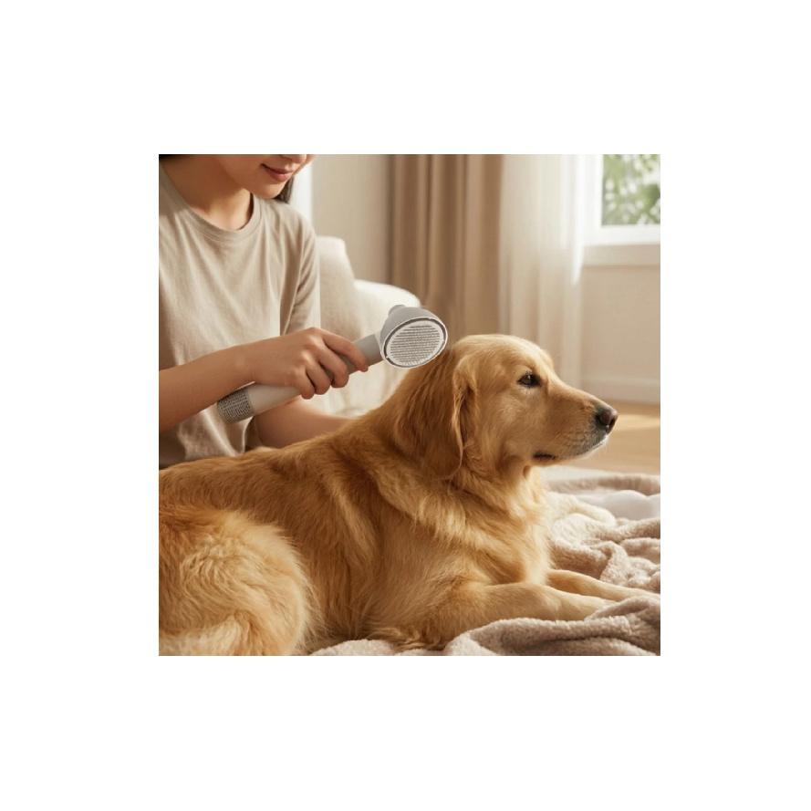 Dog Dryer Brush 2-in-1 Pet Hair Dryer with Brush Pet Grooming Blower Powerful 3-Speed for Dogs