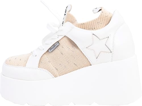 Yosuke Platform Shoes, Women's, White, Size 24.5cm, 2710035