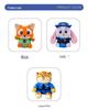 Zootopia Judy and Nick Plush Toy Set - Chubby Fox and Leopard Police Officer Dolls
