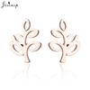 Casual Stainless Steel Tree of Life Earring for Women Lotus Grass Ear Jewelry Girls Delicate Flower Earrings Gifts Accessories
