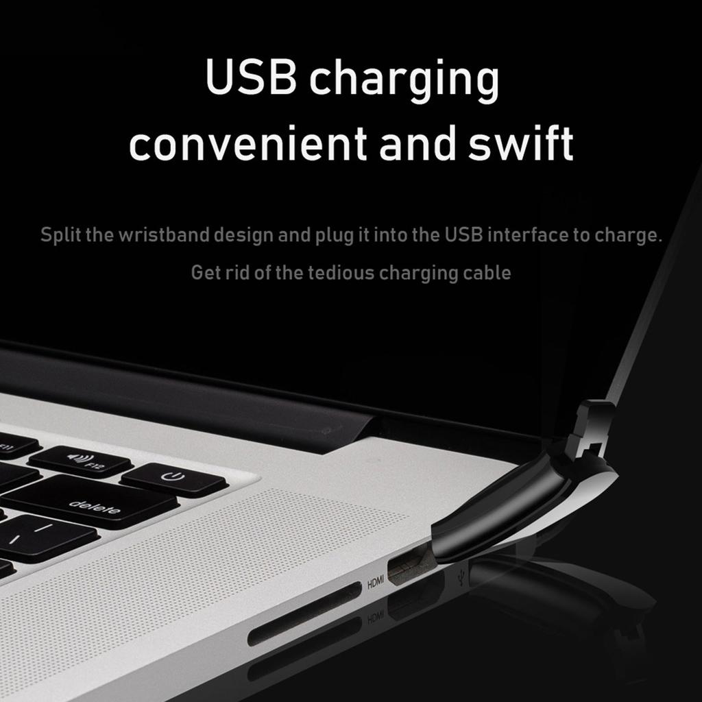Waterproof Sports Smart Bracelet USB Direct Charge No Data Cable Required Watch for Outdoor Running Hiking