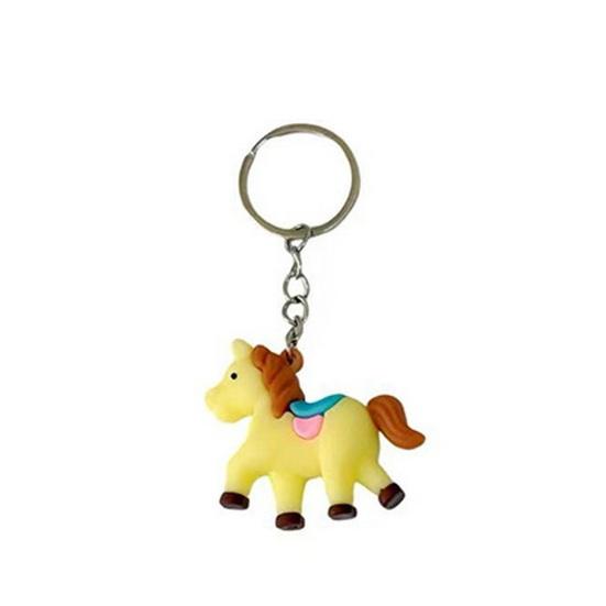 1/2Pcs Keychain Zodiac Horse Design Compact Mini Size Handmade Key Chain Bags Backpacks Wallets Cars Accessories