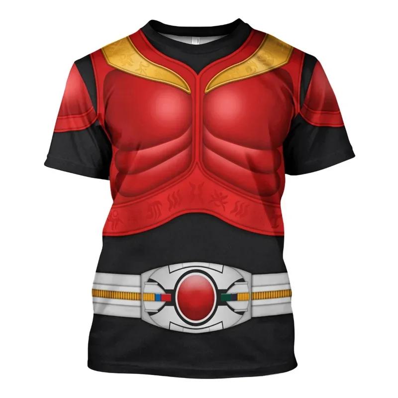 Japanese Anime Kamen Rider Whirlwind 3D Printed T-Shirts Men's And Women's Cosplay T Shirt Summer Street Fashion Sports Tops