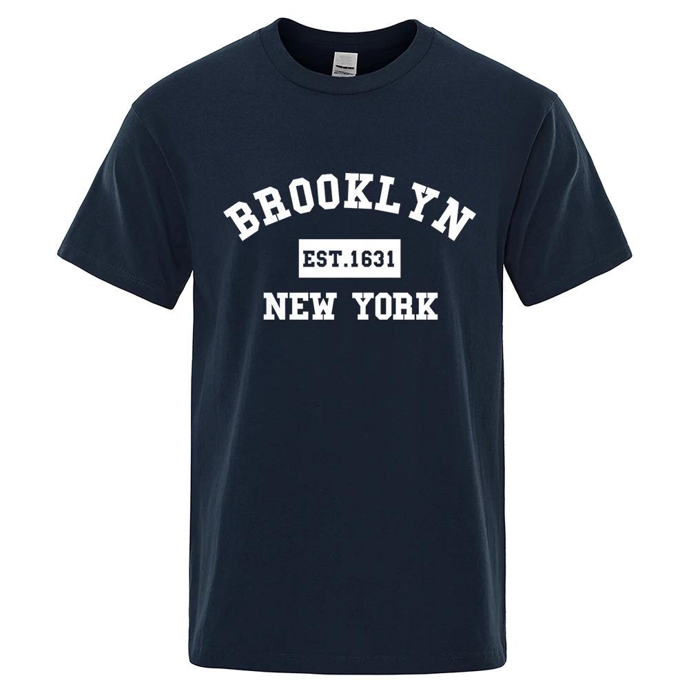 Brooklyn East 1631 New York Men's Casual Cotton Summer T-Shirt
