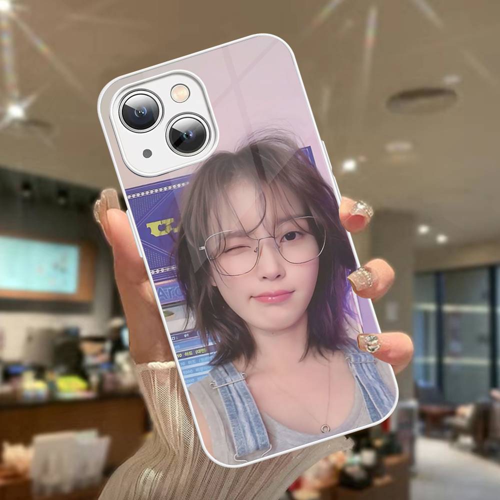 Korean L-Lee Ji Eunes Female Singer For IPhone 14 13 12 Mini 11 Pro XS Max X XR 14 Plus Tempered Glass Cover