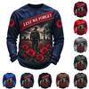 Men's Knit Crewneck Long Sleeve Shirt for Casual or Everyday Wear