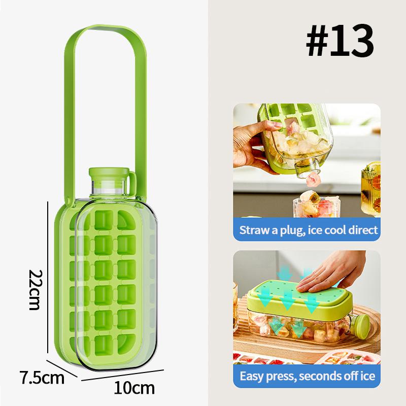 2-In-1 Ice Cube Water Bottle Portable Ice Maker Kettle Whiskey Ice Cream Ice Mold Cooler Cup Outdoor Fitness Drink Tool