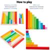 Children Montessori Math Toys Parish Color Cognitive Board Fractional Stick Arithmetic Learning Educational Toys for Children