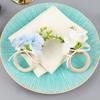 Rustic Style Napkin Holders Wooden Base Ball Flower Napkin Fastener  Wedding Table Decor