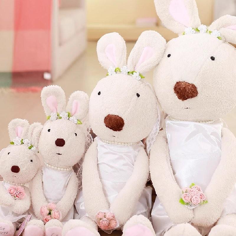 Adorable Sg811 Wedding Bunny Plush Toy Couple For Marriage Celebration Decoration