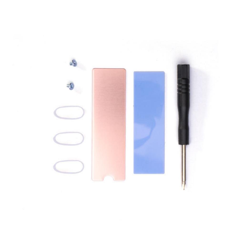 High Efficiency M.2 2280 SSD Cooling Plate M.2 2280 SSD Heatsink with Silicone Thermal Pad for Laptops Easy to Install