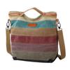 Striped Printed Women Canvas Bags Shoulder Handbags Large Capacity Tote