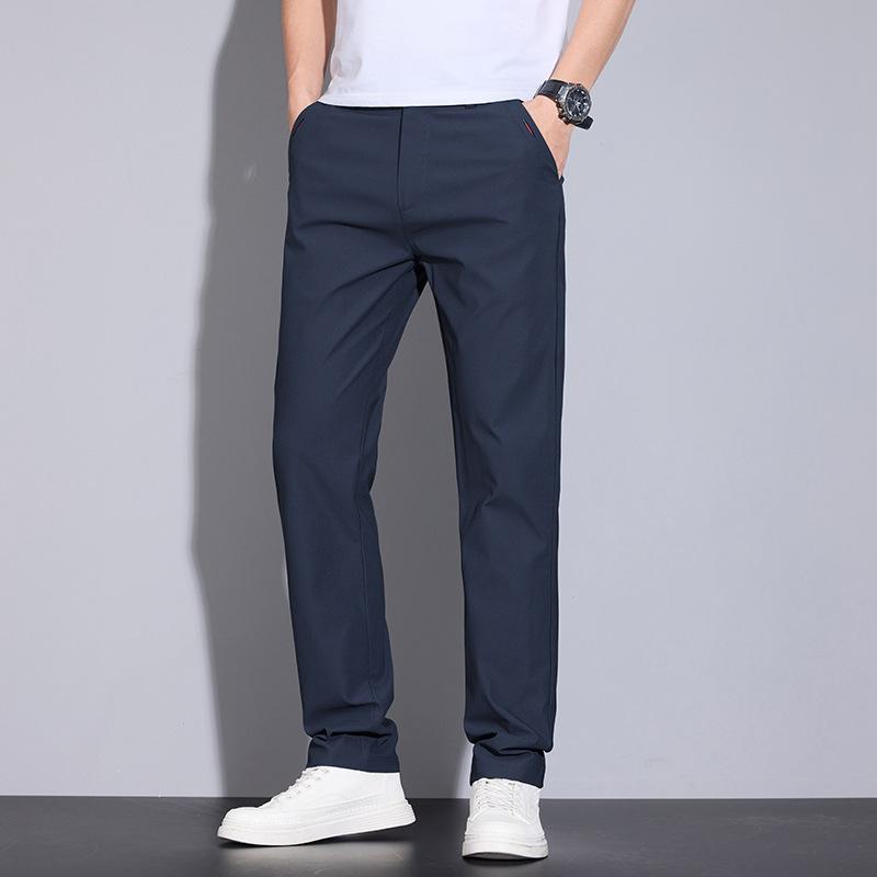 Spring and Summer New Light Business Casual Pants Teen Men's Straight Casual Pants Men's Trend Versatile Casual Pants
