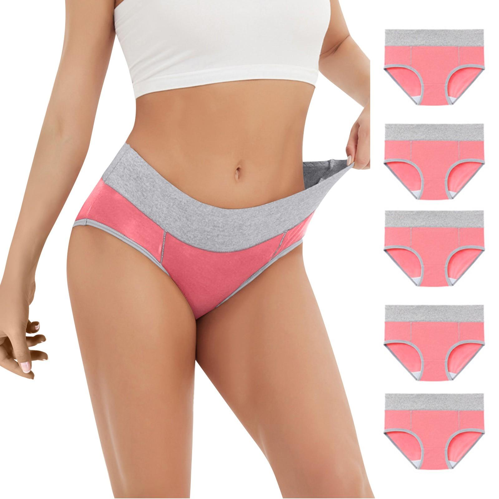 

Женские хлопковые брюки большого цвета с высокой талией, 5 шт., нижнее белье с приподнятыми бедрами XXXXXL