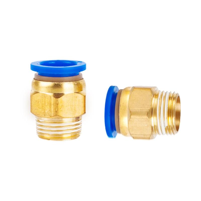 Pneumatic Blue PC Air Tube Quick Connector PC8-02 Threaded Straight Insert 4mm/10/12/16-03
