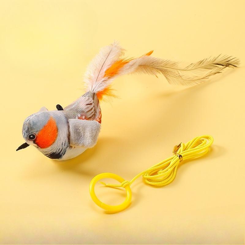 Cat Toys, Self-entertaining and Boring Gadgets, Simulation Can Call Birds, Swing on The Swing, Hang on The Door, and Play with Elastic Feathers
