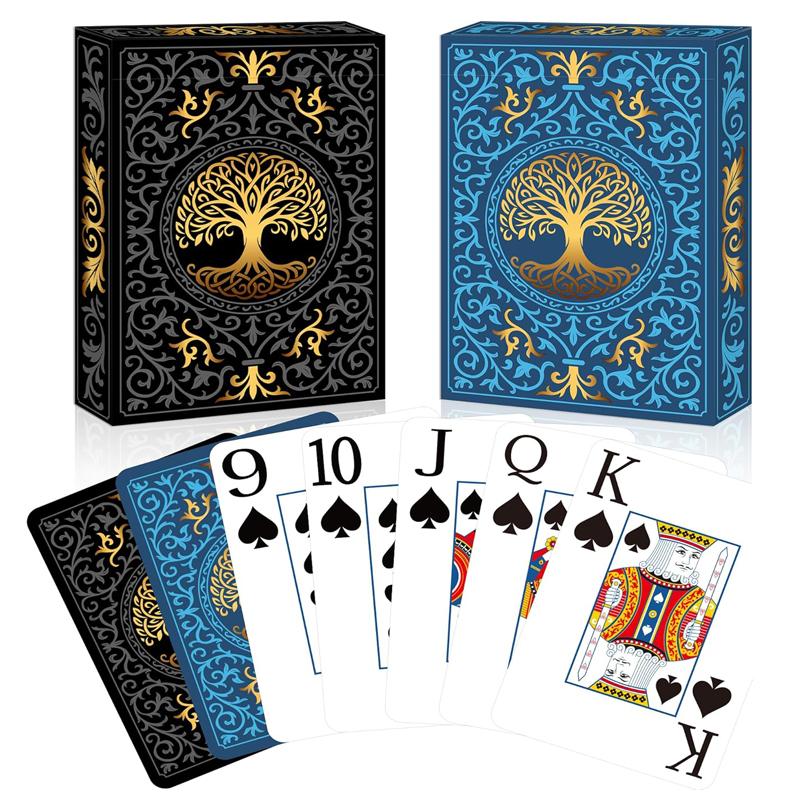 2 Pack Playing Cards | Large Print Playing Cards | Easy to Shuffle, Premium Poker Cards for Card Games Family Game Night Table M