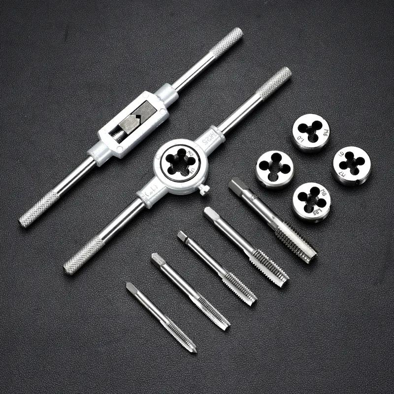 12/20/40pcs Ultimate Hand Tap and Die Set - Complete M3-M12 Screw Thread Plugs, Straight Taper Reamer Tools for DIY Enthusiasts