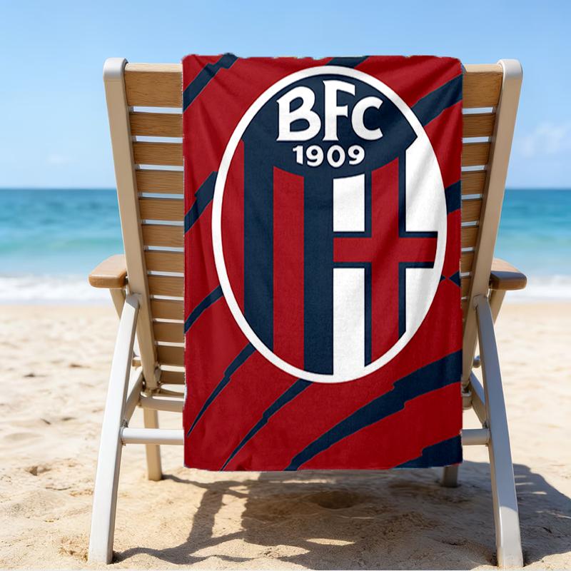 Football Bologna Beach Towel - Soft, Absorbent Microfiber, Lightweight, Ideal for The Beach, Parties, Travel, Camping Fan Gifts