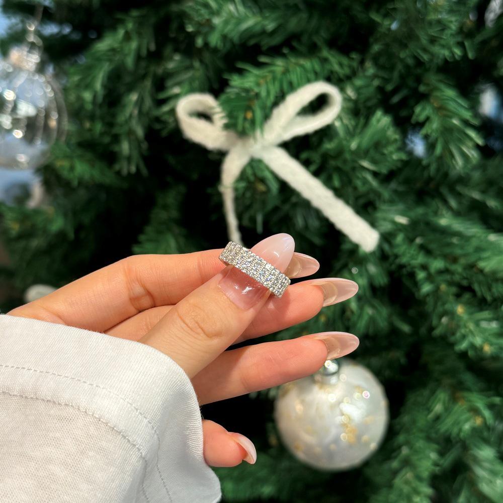 Dámský prsten ze stříbra S925: Vánoční mašle, design hvězdy, měsíce, srdce lásky