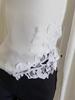 White Lace Trim Square Neck Slim Fit Top for Women - Autumn/Winter Korean Style