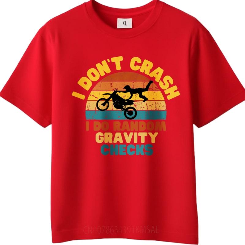 Tshirts for men Printed For her summer tshirt Daily Wear I Dont Crash I Do Random Gravity Checks Fashionable For him tops S