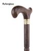 Brown Wooden Single Joint Fashion Walking Stick Decorative Cospaly Cane Halloween Mace Crutch  Wand Crosier 92cm