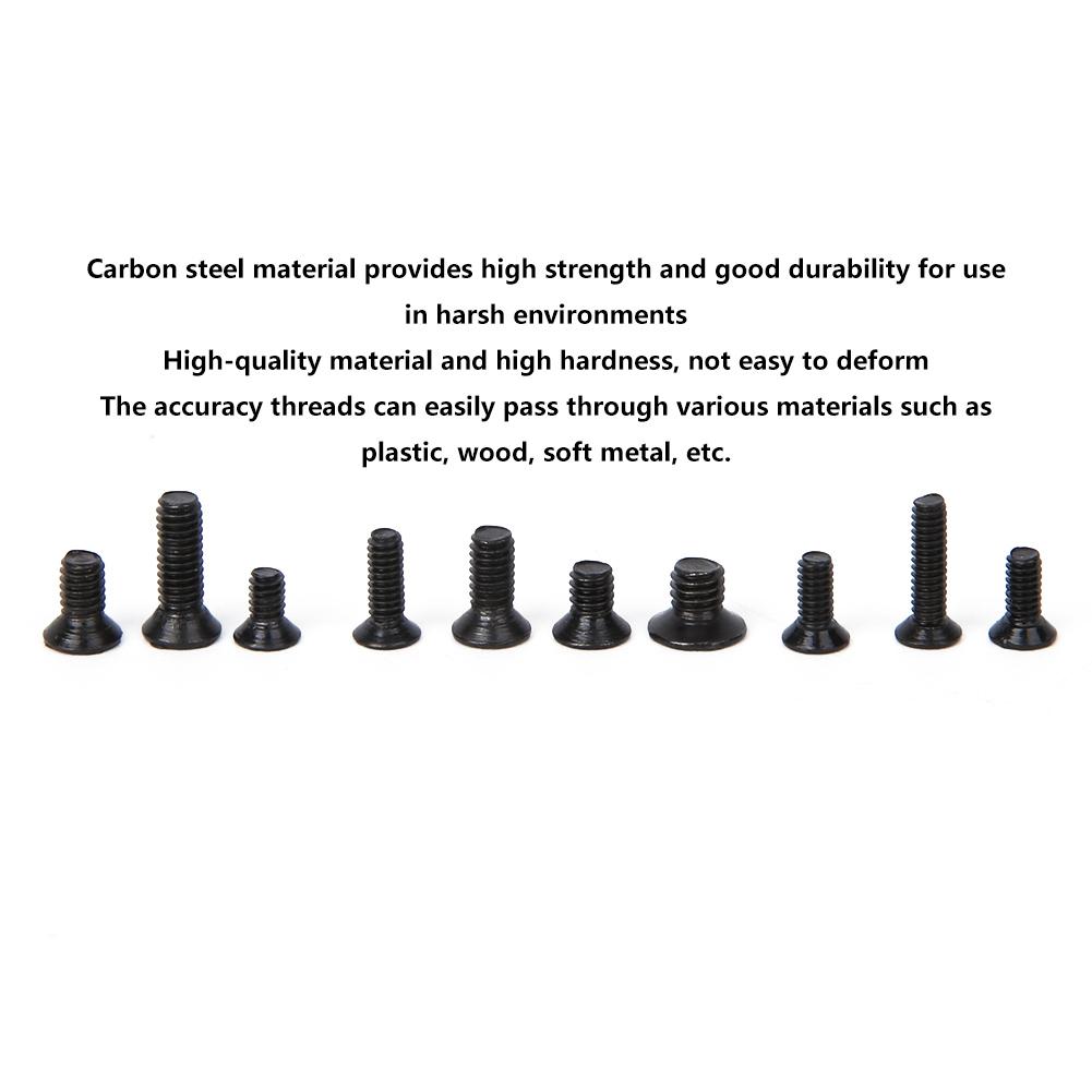 Flachkopf Maschinenschraube Kreuzschlitz Schwarz Kohlenstoffstahl Elektronikindustrie Befestigungselemente 1000 Stück