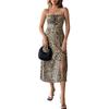 Sexy and Retro Leopard Print Halter Dress for Women In Summer