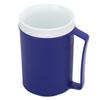 Travel Coffee Cup Blue Color Anti Spill Ergonomic Insulated Camping Mug with Lid for Home and