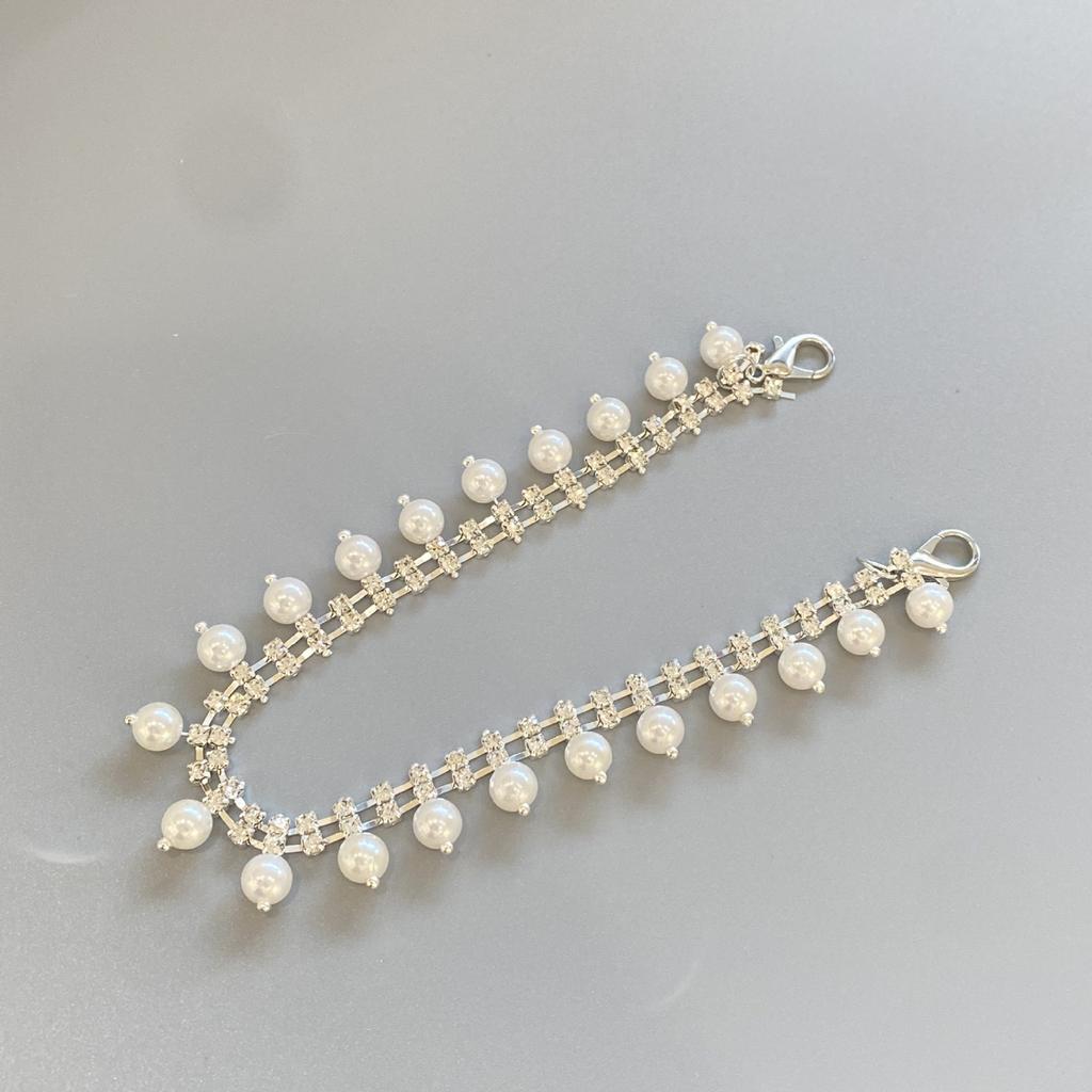 Elegant Detachable Beaded Shoe Heel Charm Stylish Back Heel Pendant Shoe Heel Accessory Beaded Heel Jewelry for Women