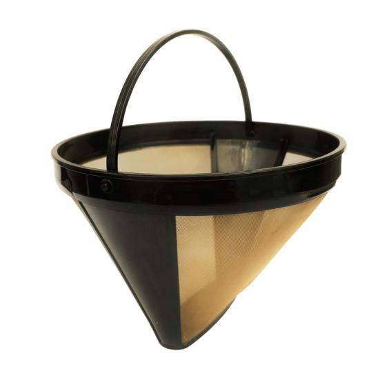 Stainless Steel Coffee Maker Filter Reusable Pour Over Dripper Non-slip Strainer