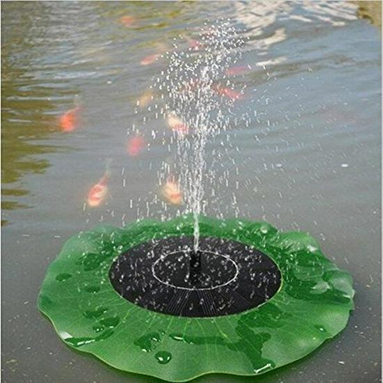 Solar Floating Fountain with Battery and LED Lights for Outdoor Ponds