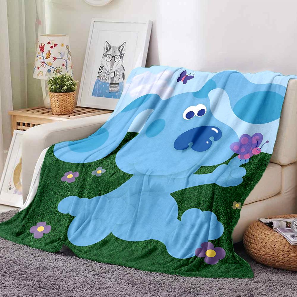 Blue's Clues Theme Printed Blanket - Perfect for Couch, Bed, Travel & Outdoor Use | Machine Washable, Cozy & Durable.