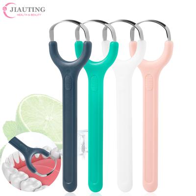 1Pcs Stainless Steel Tongue Scraper Fresh Breath Cleaning Coated Tongue Toothbrush Oral Hygiene Metal Scraper