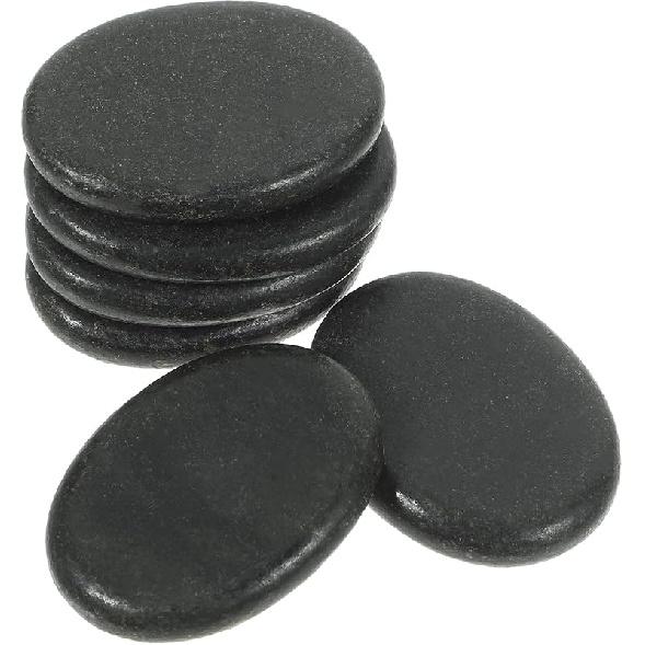 Ciieeo Guasha Massage Stones 6Pcs Massage Stones Hot Massage Stones Essential Hot Stones for Massage Hot Rocks Massage Stones for Relaxing Healing 3x4cm