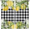 Strawberry Curtains, Vintage Rustic Colorful Bohemian Funny Butterfly Floral Leaves Fruit Seamless Pattern Drapes, Blackout Rod