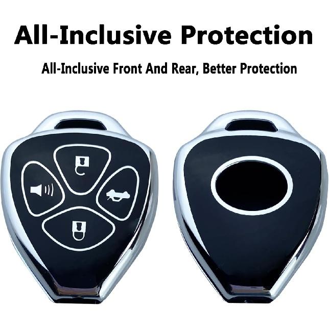 Schlüsselanhänger-Abdeckung, kompatibel mit Toyota Camry RAV4 Corolla 4Runner Avalon Venza Yaris Zubehörschale