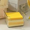 1pc Transparent Clear Acrylic Sticky Note Holder - Desktop Memo Stand, Office Stationery Organizer, Desk Accessory Storage Box