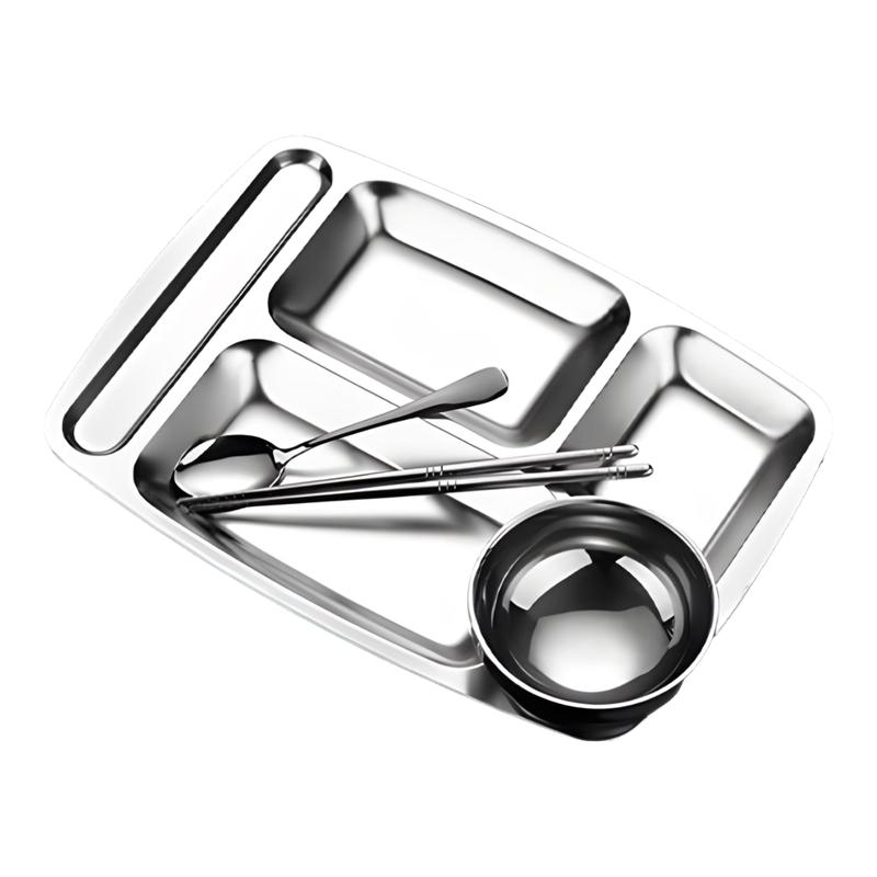 304 Stainless Steel Five-Compartment Cafeteria Tray