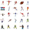 50 Rugby Stickers Outdoor Sports Ball Classic Action Stickers Skateboard Luggage Football Stickers