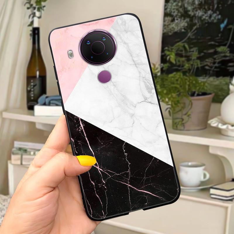 For Nokia 5.4 Case Soft Black Silicone Phone Back Cover For Nokia 5.4 Case Nokia5.4 TA-1333 TA-1340 TA-1337 TA-1328 TA-1325 Cat
