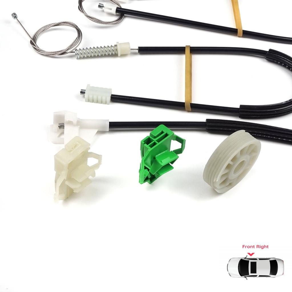 EWR443 Power Window Regulator Repair Set Front Right Door for Skoda Octavia MK1 1U 1996-2000 Pre-Facelift 1U0837462