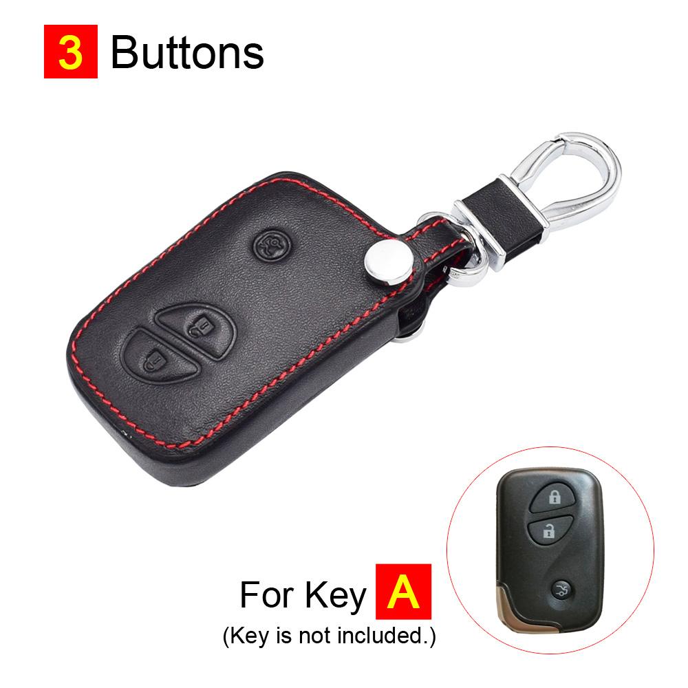 Leather Car Key Cover For Lexus Es 300H 250 350 Is Gs Ct200H Rx Ct200 Es240 Gx400 Lx570 Rx270 Smart Keychian Remote Fob Case Bag