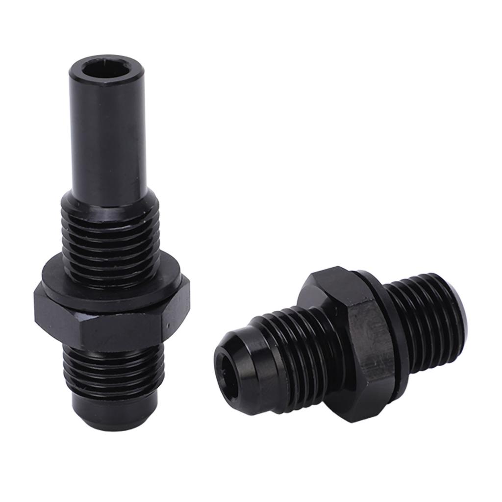1Pair 6AN‑1Celsius4NPS   Oil Cooler Adapter Fitting Aluminium Alloy Rustproof Black