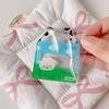 Cute Acrylic Cartoon Keychain Holder Burger Milk Cake Sandwich French Fries Shaped Decor For Bag Pendant Hook Key Hanging Gift