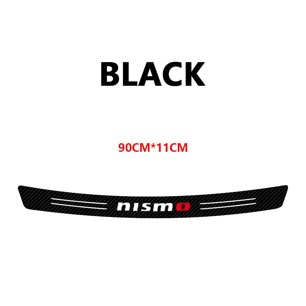 ARE4 Car Carbon Fiber Logo Trunk RearGuard Plate Bumper Trim Stickers For Nissan Nismo X-trail Qashqai Note Juke Sentra Patrol Navara